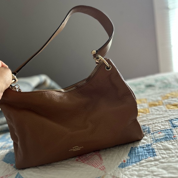 Coach Brown Leather Shoulder Bag - Picture 1 of 12
